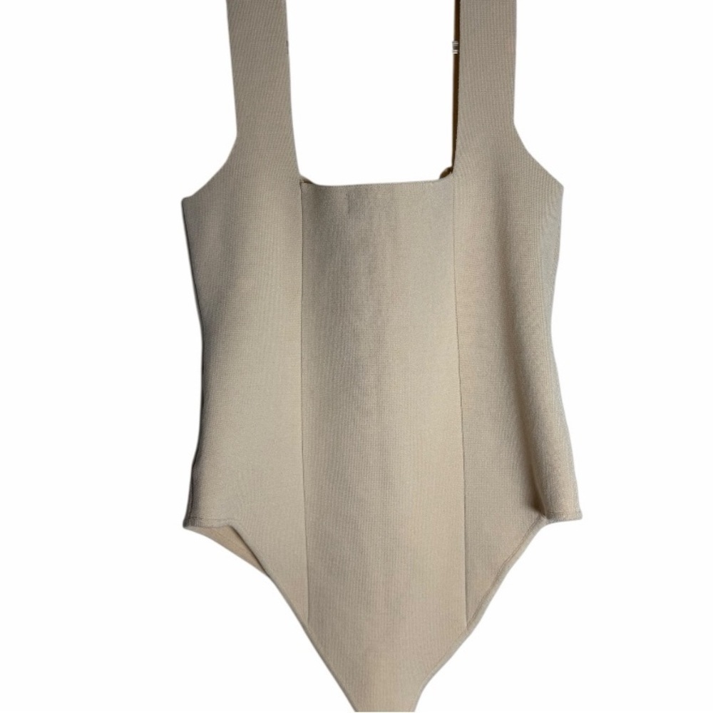 High End Sophie Rue - Elegant Cream Bodysuit - Large - Picture 3 of 5